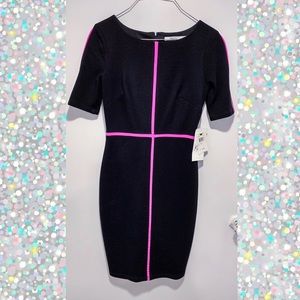 Bailey 44 Black & Pink Crossword Dress (Size XS)